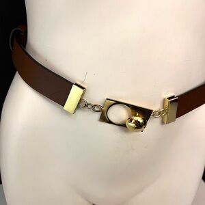 Chico's Women's Brown Leather Adjustable Belt